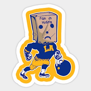 Los Angeles Fan In Hiding Sticker